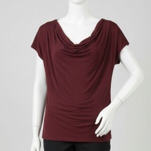 Boss by Hugo Boss Plum Scoop Neck Fall/Winter Top Large